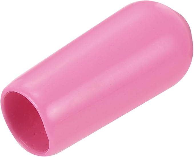 uxcell 20pcs Rubber End Caps 6mm(1/4 inch) ID Vinyl PVC Round Tube Bolt Cap Cover Screw Thread Protectors Pink by uxcell