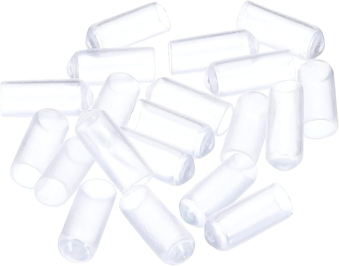 uxcell 20pcs Rubber End Caps 6mm(1/4") ID Vinyl PVC Round Tube Bolt Cap Cover Screw Thread Protectors Clear - Image 4