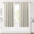 H.VERSAILTEX Light Reducing Curtains Thermal Insulated Window Treatment Panels Room Darkening Privacy Assured Drapes for Living Room Back Tab/Rod Pocket Bedroom Drapes 2 Panels, Ivory - 42 x 63 Inch by HVERSAILTEX