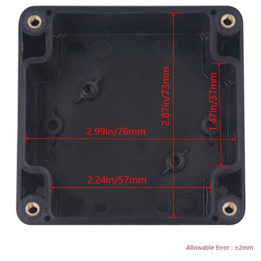 2 Packs Junction Box IP65 Waterproof ABS Plastic Electrical Project Case Power Junction Boxes, Project Box with 8 PCS M16 Cable Glands 3.27x3.19x2.2inch (83 x 81 x 56 mm) - Image 3