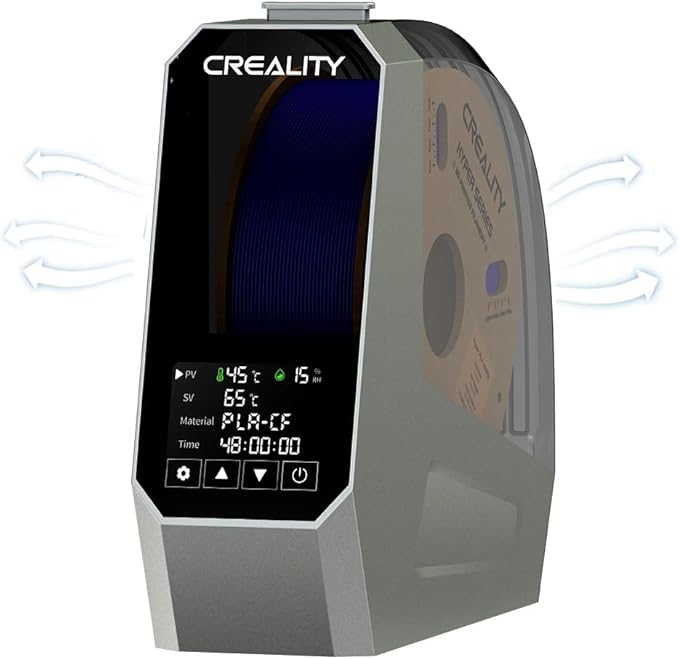 Creality Upgraded Space Pi Filament Dryer, 3D Printer Filament Dryer Box, 360° 80W PTC Filament Storages, Filament Dehydrator for PLA ABS PETG PA Filament 1.75/2.85mm, Spool Holder by Lokkr