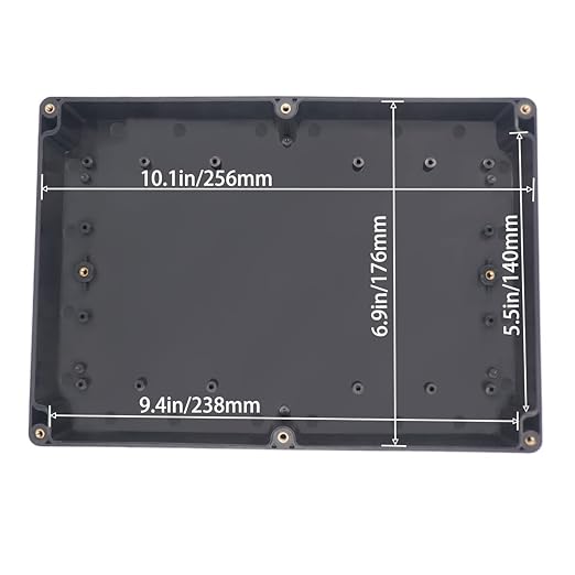 Watertight Junction Box, IP67 Waterproof Project Box Durable ABS Plastic Electronic Enclosure Case for DIY Electrical Project Black 10.35" x 7.17" x 2.36"(263 x 182 x 60 mm) - Image 5