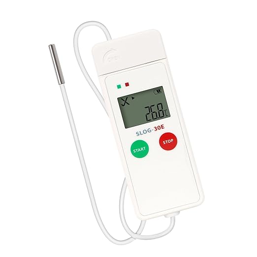 Professional Hygrometer Thermometers Logger with Double Screen Interfaces Double Display Probes Hygrometer for Lab Temperature Humidity Data Logger with External Probes by Unknown
