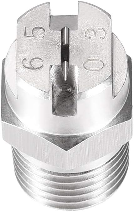 uxcell Flat Fan Spray Tip - 1/4BSPT Male Thread 304 Stainless Steel Nozzle - 65 Degree 1.1mm Orifice Diameter - 2 Pcs - Image 4
