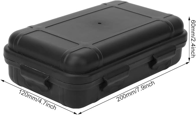 Alomejor Survival case,Shockproof airtight Dry Storage Box for Outdoor Anti Pressure Protection Emergency Kits Storing Electronics Carrying Small Gear - Image 3