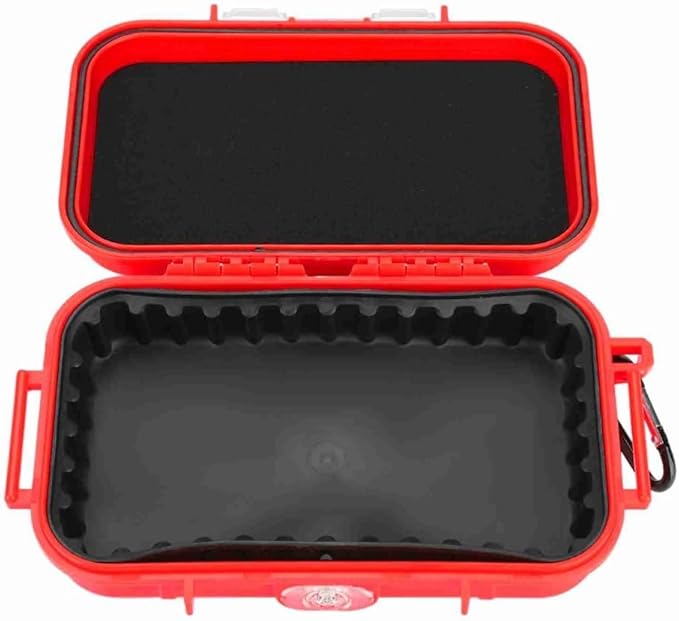 Water proof Dry Box, ABS/PC Shockproof Storage Case for Marine Fishfinder & Outdoor Water Sports,19x12x5cm(Red) - Image 3