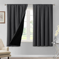 H.VERSAILTEX 100% Blackout Curtains for Bedroom Thermal Insulated Curtains & Drapes Blackout Curtains 63 Inches Long Rod Pocket Curtains for Living Room with Black Liner 2 Panels Set, Charcoal Gray by HVERSAILTEX