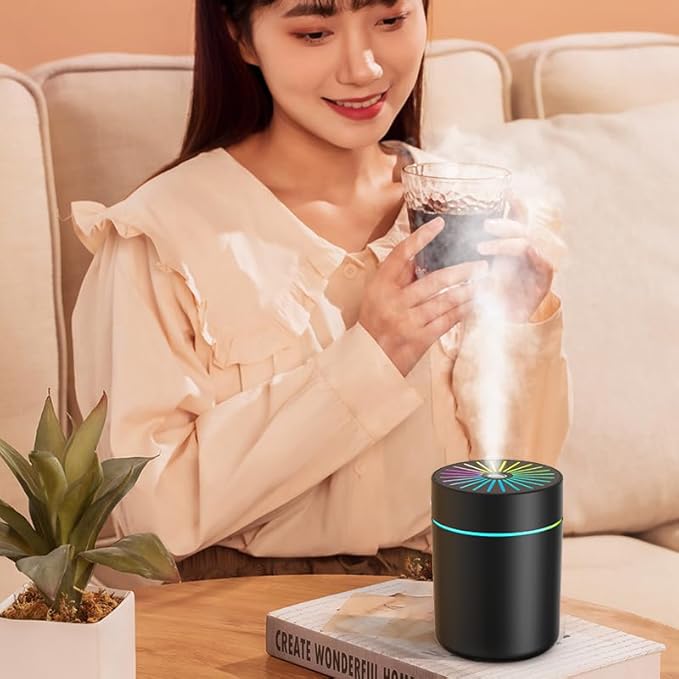 180ml Portable Small Humidifier with Colorful LED Night Light, USB Personal Desktop Humidifier for Car Home Office Travel, Auto Shut-Off, 2 Mist Modes, Super Quiet - Image 6