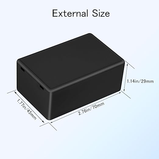 Project Box 8 Pieces Electrical Box Small Junction Box ABS Plastic Enclosure Power Electronic Case Black 2.76" x 1.77" x 1.14"(70 x 45 x 29mm) - Image 3