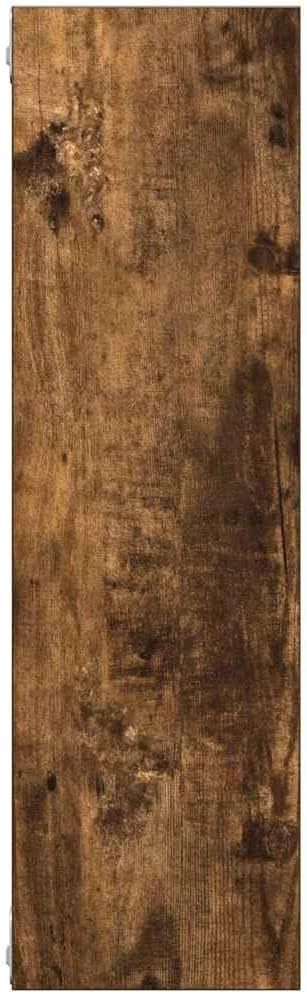 Smoked Oak Engineered Wood Wall Shelf 29.5 x 6.3 x 21.7 Inches for Stylish Storage and Display with Sturdy Construction and Easy Maintenance - Image 6