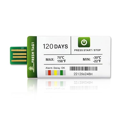 Freshliance 10pack Temperature Data Logger USB Disposable Temperature Recorder with 30000 Points, Auto PDF CSV Reports High Accuracy 120days Single Use for Frozen Transportation Cold Chain Fresh Tag 1 by FRESHLIANCE