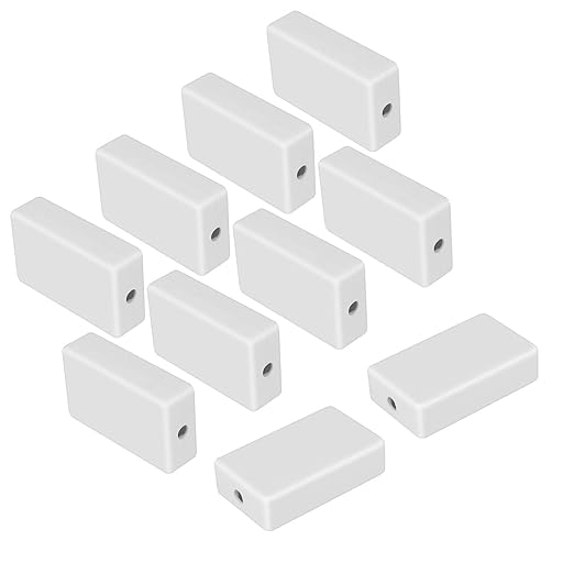LeMotech Project Box 10 Pieces ABS Plastic Electrical Project Case Small Junction Box for Electronics White 2.36 x 1.42 x 0.67 inch (60 x 36 x 17 mm) by LeMotech