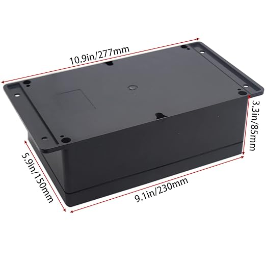 Watertight Junction Box, IP67 Waterproof Project Box Durable ABS Plastic Electronic Enclosure Case for DIY Electrical Project with Wall Fixed Ear 9.06" x 5.91" x 3.35"(230 x 150 x 85 mm) - Image 2