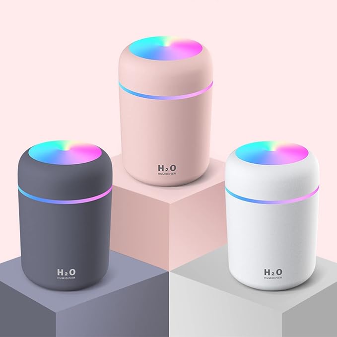Colorful Cool Mini Humidifier, Essential Oil Diffuser, Aroma Essential USB Personal Desktop Humidifier for Car, Office Room, Bedroom etc,2 Adjustable Mist Modes (White) - Image 5