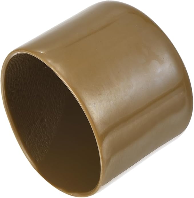 uxcell 20pcs Rubber End Caps 37mm ID Vinyl PVC Round Tube Bolt Cap Cover Screw Thread Protectors Light Brown by uxcell