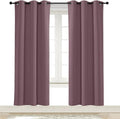NICETOWN Kitchen Blackout Window Curtain Panel, Dry Rose, 1 Panel, 42 by 72 inches Long, Home Fashion Thermal Insulated Solid Grommet Room Darkening Drape for Apartment by NICETOWN