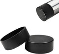 2 Pcs 3-13/16" (98 mm) Round Chair Leg Tips Caps, Silicone Rubber Furniture Leg Floor Protectors, Reduce Noise Folding Metal Chair Leg Cap Replacement for Bar Stool Leg Patio Indoor, Black by BOPOREAE