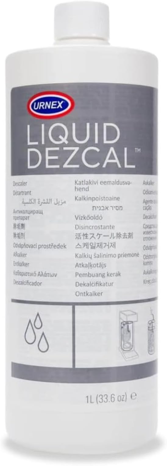 Urnex Liquid Dezcal Activated Descaling Solution - 33.6 Ounce (8 Uses) - For Use With Keurig 1.0/2.0, Home Coffee and Espresso Machines, Kettles, Garment Steamers by Urnex