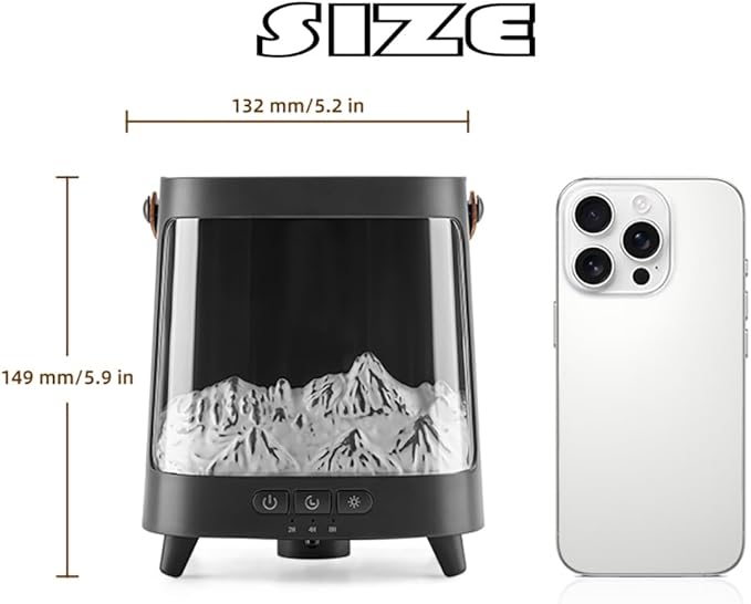 Flame Essential Oil Diffuser, Ultrasonic Aromatherapy Humidifier,Aurora Mountain Diffuser 3-Mode Flame & Color Light,Quiet Mist Diffuser with Timer for Bedroom,Home,Office,Spa,Gift,Yoga - Image 3