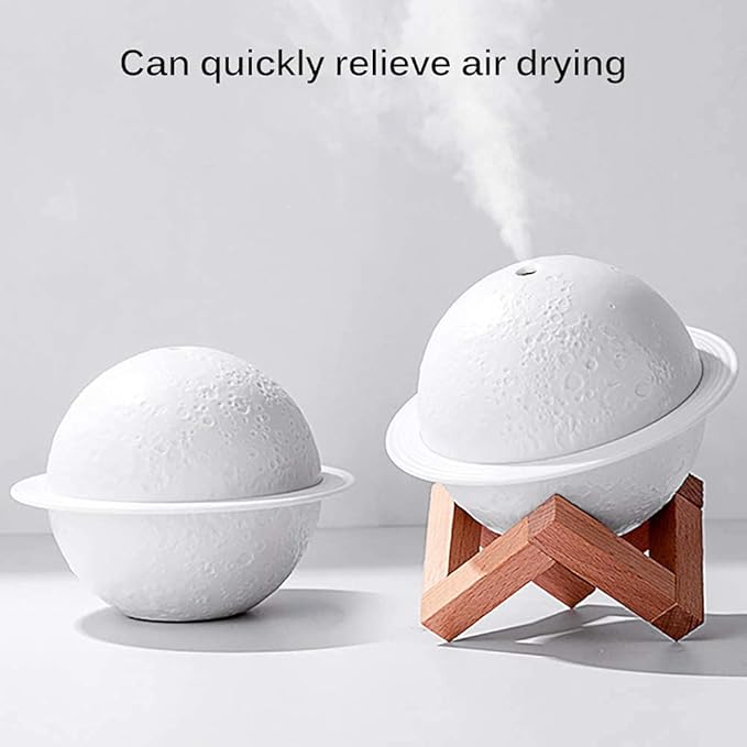 Moon Lamp Humidifier, 2 in 1 Moon Night Light & Humidifiers with USB Recharge, 3 Colors 3D LED Moon Light with Stand, Aromatherapy Diffuser for Kids Friend Lover Birthday Gift Bedroom Home Decor 200ml - Image 8