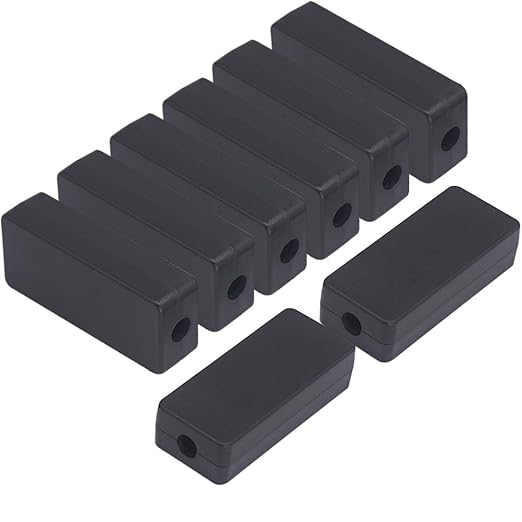 Zulkit 8Pcs Project Boxes ABS Plastic Electrical Project Case Power Junction Box Black 2.36 x 0.98 x 0.63 inch(60x25x16mm) by Zulkit