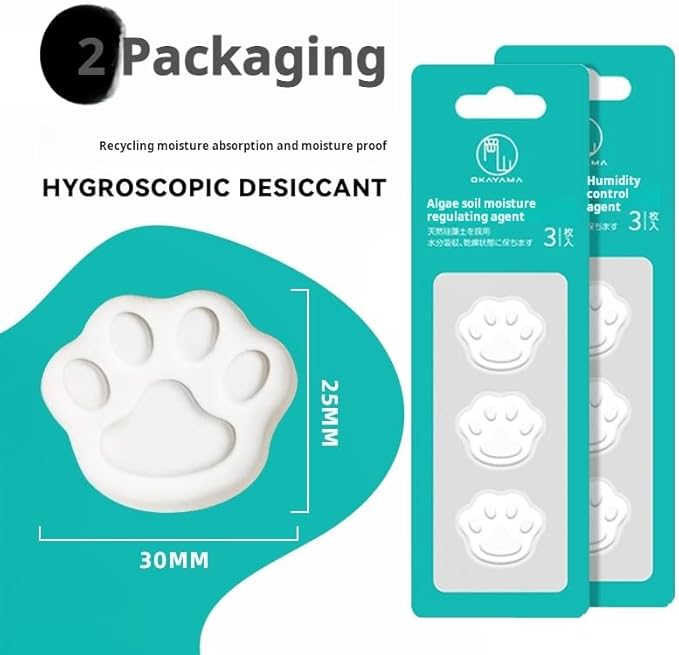 Pet Food Desiccant Strips & Cat Paw Moisture Absorbers Kitchen Items- Food-Grade Silica-Free Dry Food Storage (Claw shape [6 pcs] Food grade moisture absorption,Large) - Image 2