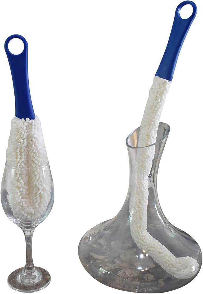 Maydahui 2 PCS Wine Bottle Flexible Cleaning Brush for Wine Decanters Goblets Cups Glassware (1 Short +1 Long) - Image 4