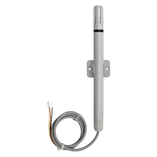 Tzone Temperature and Humidity Sensor 4-20 mA Temp Humidity Transmitter, Industrial Temperature Sensor 4-20ma Analog Humidity Transmitter Wall Mounted -40℃ to 60℃ for Greenhouse HVAC Lab PLC and DCS by Tzone