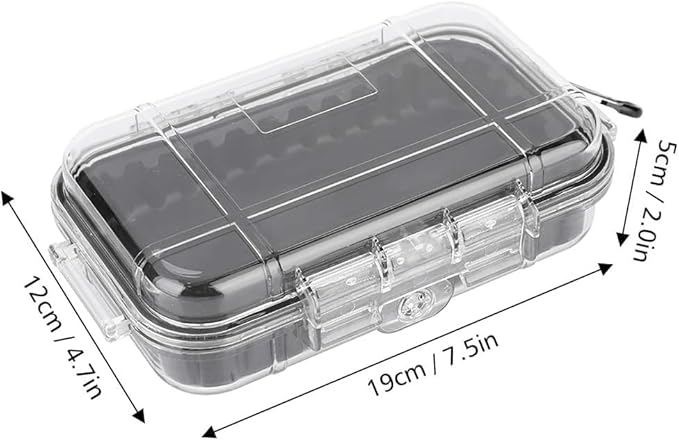Small Waterproof Storage Case, Outdoor Survival Waterproof Dry Box Protective Case Shockproof Airtight Carry Box Container Floating Hard Shell for EDC Tools Phone Keys Watches Travel Fishing - Image 6