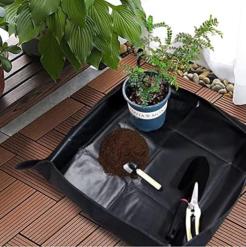 BIUWING 2PCS 39.4" x 39.4" Large Plant Repotting Mat Waterproof Transplanting Mat Indoor Plant Potting Mat Portable Gardening Mat Foldable Garden mat - Image 5