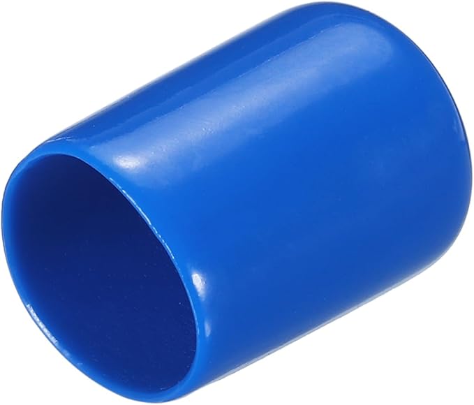 uxcell 20pcs Rubber End Caps 14mm ID Vinyl PVC Round Tube Bolt Cap Cover Screw Thread Protectors Blue by uxcell