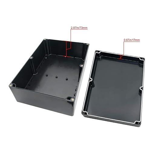 LeMotech ABS Plastic Electrical Project Case Power Junction Box, Project Box Black 10.4" x 7.2" x 3.7" (263 x 182 x 95 mm)(Pack of 1) - Image 3
