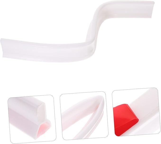 Tofficu Water Absorber for Bathroom Sink Drain Strip Shower Baffle Peel and Stick Shower Guard - Image 9
