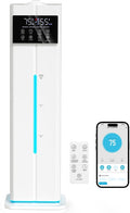 9L/2.4Gal Smart Cool Mist Humidifier, Top Fill Quiet Humidifier Large Room, Covers 550ft², App & Remote Control, 60H Runtime, 7 Colors Light, 4 Mist Modes Humidifiers for Bedroom, Office, White by Zeova