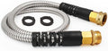 Cesun Short Garden Hose 3 feet, Metal Leader Water Hose, Heavy Duty and Lightweight Stainless Steel Water Pipe for RV, Outdoor, Yard, Lawn, 3ft x 5/8", Female to Male by Cesun
