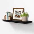AHDECOR Floating Shelves Wall Mounted, Deeper Wall Storage Shelf for Home Décor, Super Sturdy, Easy to Install, Black, 36" Wide, 7.75" by AHDECOR