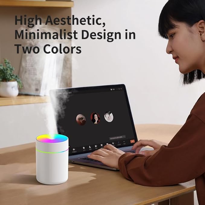 180ml Portable Small Humidifier with Colorful LED Night Light, USB Personal Desktop Humidifier for Car Home Office Travel, Auto Shut-Off, 2 Mist Modes, Super Quiet - Image 5