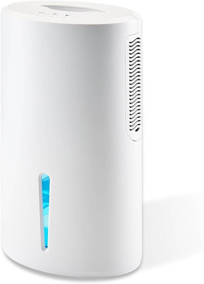 Dehumidifier for Home with Colorful Light Auto Shut Off Protection Ideal for Bedroom and Basement 2 Working Modes Daytime and Nighttime Efficient Moisture Removal System by Unknown
