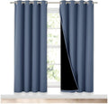 NICETOWN Full Shade Curtain Panels 72 inches Long, Pair of Energy Smart & Noise Blocking Out Blackout Drapes for Guest Room Window, Thermal Insulated Lined Window Dressing (Stone Blue, 52x72) by NICETOWN