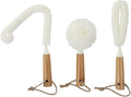 Lily's Home Decanter Cleaning Brush Set with Bamboo Handles, Glassware Cleaning Brushes for Hard to Reach Areas, Ideal for Champagne Flutes, Beer Mugs, Baby Bottles and Narrow Neck Goblets (Set of 3) by LilysHome