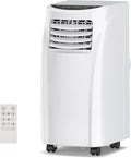 COSTWAY Portable Air Conditioners, 8000 BTU Air Conditioner Unit spaces up to 230 Sq.Ft with Remote Control Dehumidifier Function Window Wall Mount, 4 Caster Wheel, Sleep Mode and 2 Fan Speed by COSTWAY