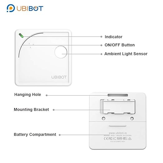 UbiBot Industrial Wireless Remote Temperature Humidity Ambient Light Sensor WiFi 24/7 Alerts Data Logger iPhone/Android Apps Monitor Anywhere, Anytime! IFTTT External Sensor Probe (WS1 Bundle) - Image 7