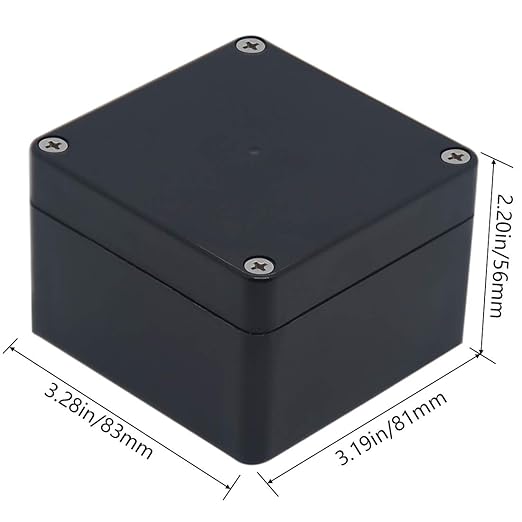 2 Packs Junction Box IP65 Waterproof ABS Plastic Electrical Project Case Power Junction Boxes, Project Box with 8 PCS M16 Cable Glands 3.27x3.19x2.2inch (83 x 81 x 56 mm) - Image 2