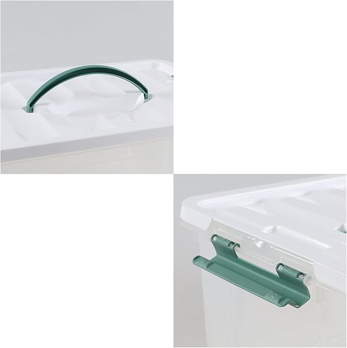 6 Pack 14 L Clear Storage Latch Box, Plastic Storage Bins with Lids - Image 3