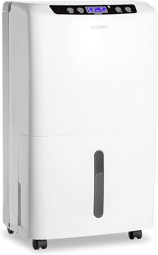 Waykar 2000 Sq. Ft. Energy Star 2025 Dehumidifier for Basement, Smart Compressor 34 Pints Dehumidifiers for home with Drain Hose and Water Tank. by Waykar