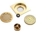 10 * 10cm Shower Square Deodorization Type Bathroom Kitchen Room Accessories Brass(Style B) by Unknown