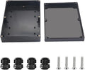Project Box ABS Black Electrical Boxes IP67 Outdoor Waterproof box Electronic Junction Box Power Enclosure with Cable Glands for DIY Project 10.4 x 7.2 x 2.4 inch (263x182x60mm) by Otdorpatio