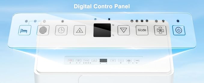 3,000 Sq.Ft. Dehumidifier for Home Bedrooms,1.2Gal Water Tank With Smart Control,Timing Device For Medium Size Rooms,35 Pints (White) - Image 6