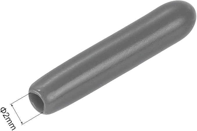uxcell 20pcs Rubber End Caps 2mm(1/16") ID Vinyl PVC Round Tube Bolt Cap Cover Screw Thread Protectors Dark Grey - Image 3