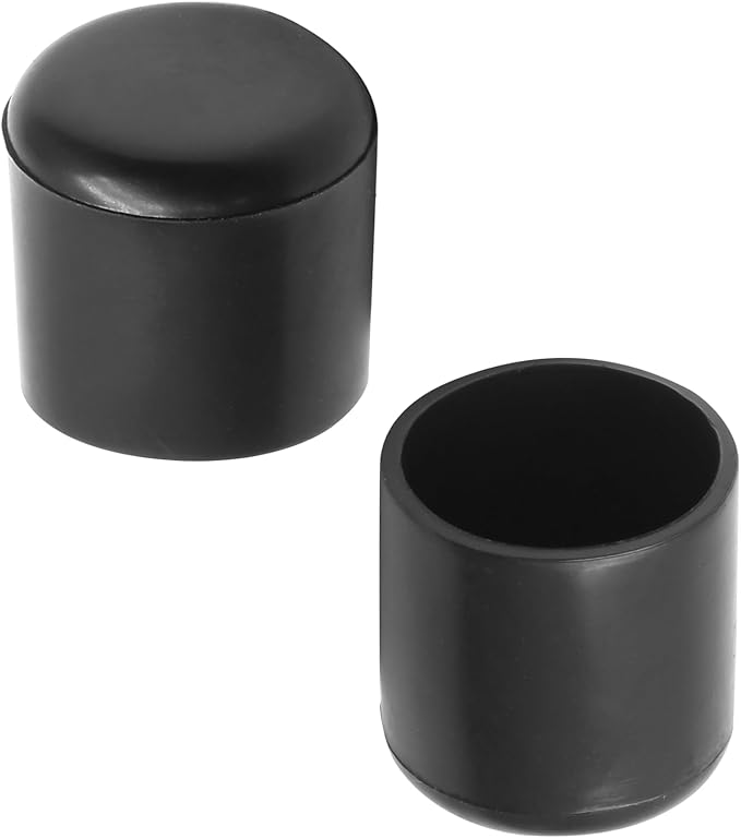 40 Pcs Round Rubber Furniture Leg Caps, 3/4"(19mm) Vinyl Flexible Chair Leg Floor Protectors/Covers Plastic End Caps for Patio/Indoor Furniture Leg Caps Railing (Black) - Image 3